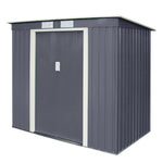 Rowlinson 6×4 Trentvale Metal Pent Shed – Dark Grey