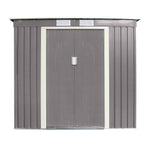 Rowlinson 6×4 Trentvale Metal Pent Shed – Light Grey