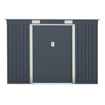 Rowlinson 8×4 Trentvale Metal Pent Shed – Dark Grey