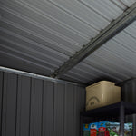 Rowlinson 8×4 Trentvale Metal Pent Shed – Light Grey