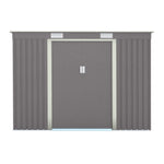 Rowlinson 8×4 Trentvale Metal Pent Shed – Light Grey