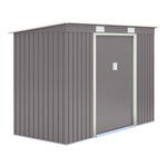 Rowlinson 8×4 Trentvale Metal Pent Shed – Light Grey