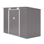 Rowlinson 8×4 Trentvale Metal Pent Shed – Light Grey
