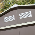 Rowlinson 8×6 Trentvale Metal Apex Shed – Light Grey