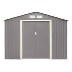 Rowlinson 8×6 Trentvale Metal Apex Shed – Light Grey