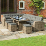 Rowlinson Thornbury Corner Dining Set – Natural Weave