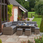 Rowlinson Thornbury Corner Dining Set – Natural Weave