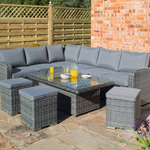 Rowlinsons Thornbury Corner Dining Set Grey HA Table