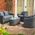 Rowlinsons Bunbury Sofa Set Grey Weave