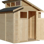 Rowlinsons 7x7 Skylight Shed - Unpainted Natural Garden Paramount Building