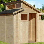 Rowlinsons 7x7 Skylight Shed - Unpainted Natural Garden Paramount Building