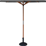 Rowlinsons Willington Grey 2.7m Wooden Parasol
