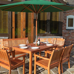 Rowlinsons Willington Green 2.7m Wooden Parasol