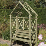 Rowlinsons Rustic Seat Garden Arches