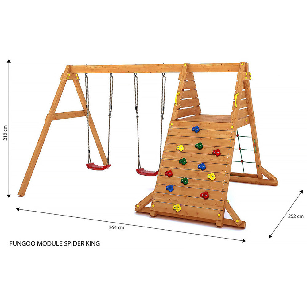 Shire Spider King Kids Wooden Multi Play Set Equipment