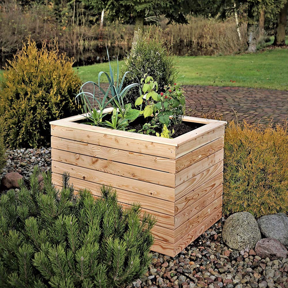Shire Irena Larch Planter – Premium Wooden Garden Flower Bed | Garden Life Stores