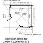 Shire Rochester 28mm Corner Log Cabin 10x10