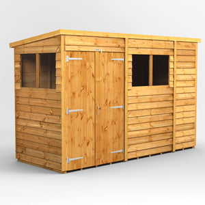 Power Overlap Pent Shed 10x4 ft