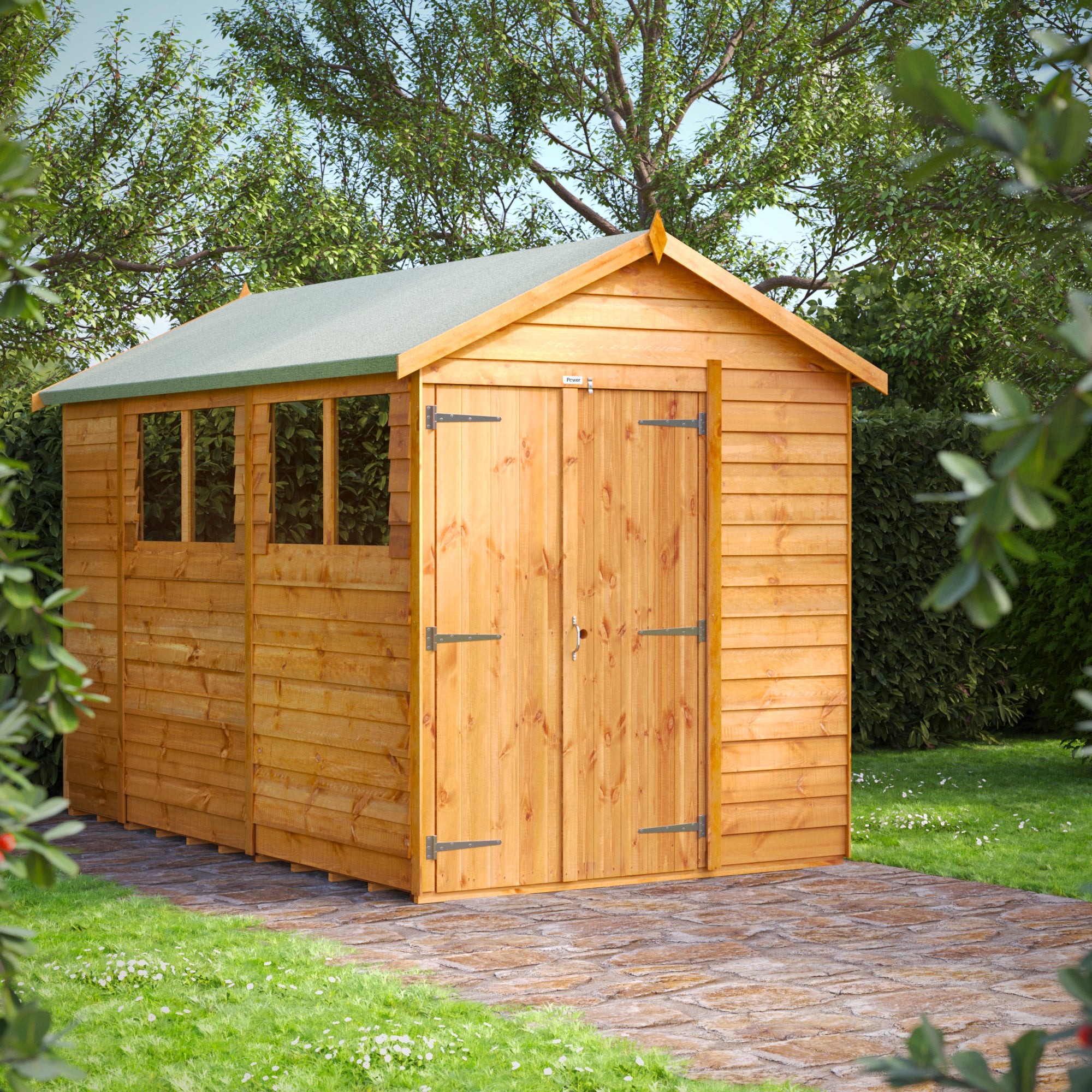 Power Overlap Apex Shed 10x6 ft
