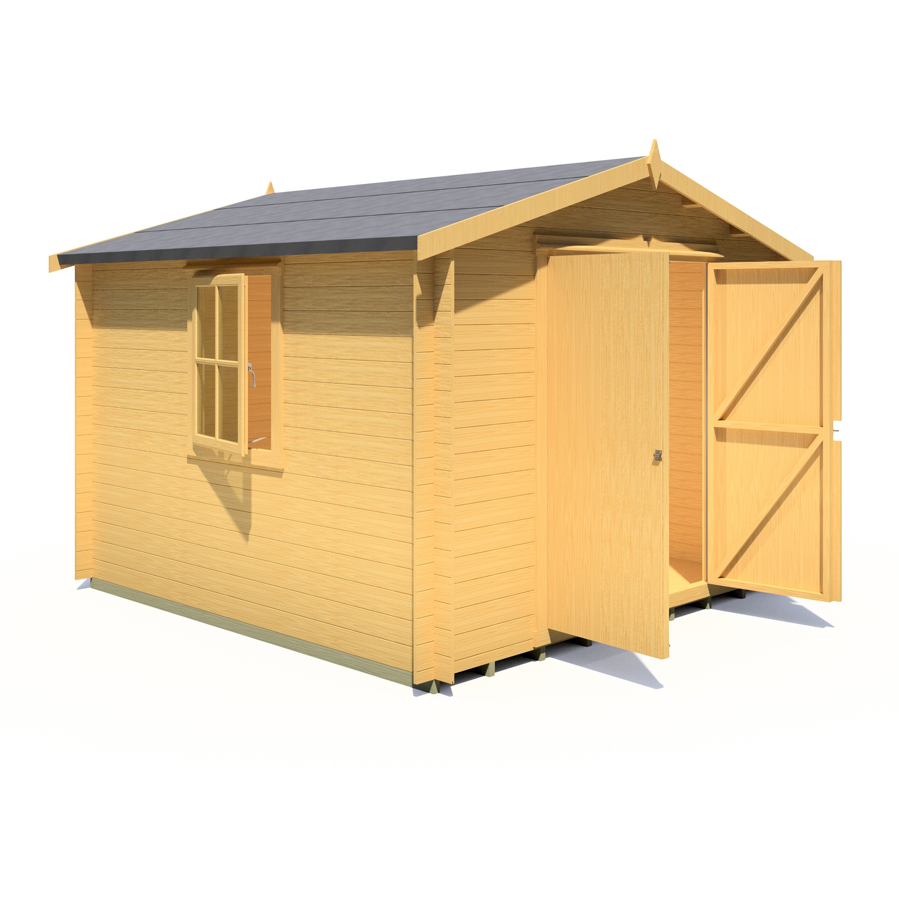 Shire Bradley 19mm Log Cabin 10x10