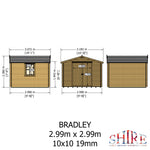 Shire Bradley 19mm Log Cabin 10x10