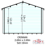 Shire Crinan 19mm Log Cabin 10x10
