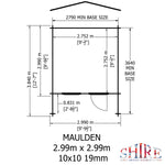 Shire Maulden With Verandah 19mm Log Cabin 10x10