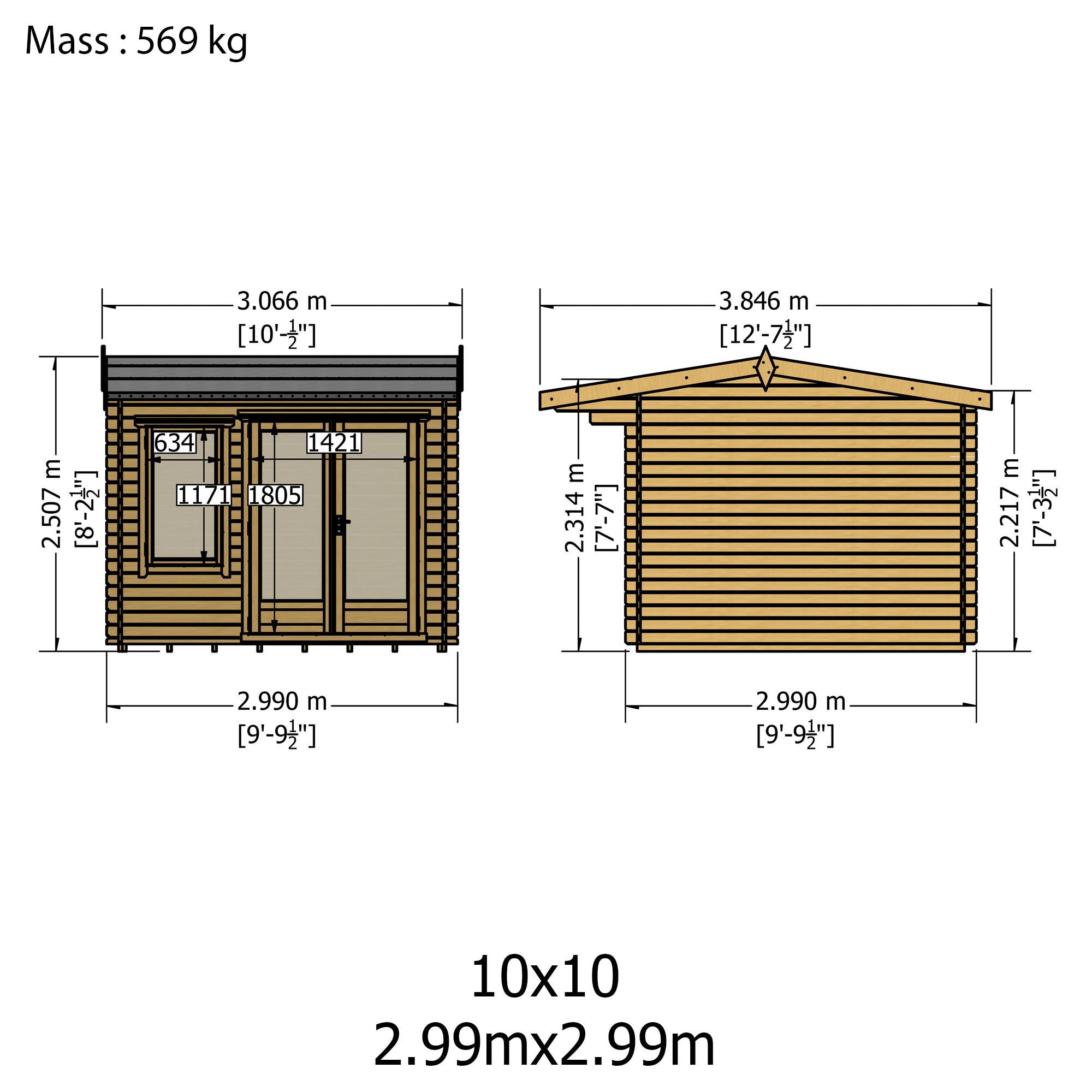 Shire Marlborough 28mm Log Cabin 10x10