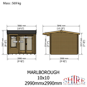 Shire Marlborough 28mm Log Cabin 10x10