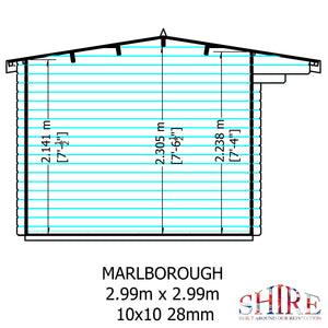 Shire Marlborough 28mm Log Cabin 10x10