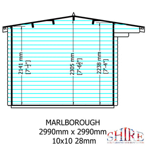 Shire Marlborough 28mm Log Cabin 10x10