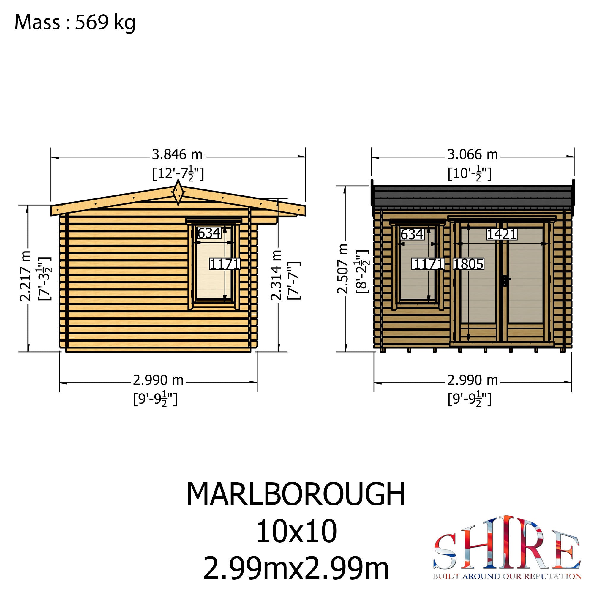 Shire Marlborough 28mm Log Cabin 10x10