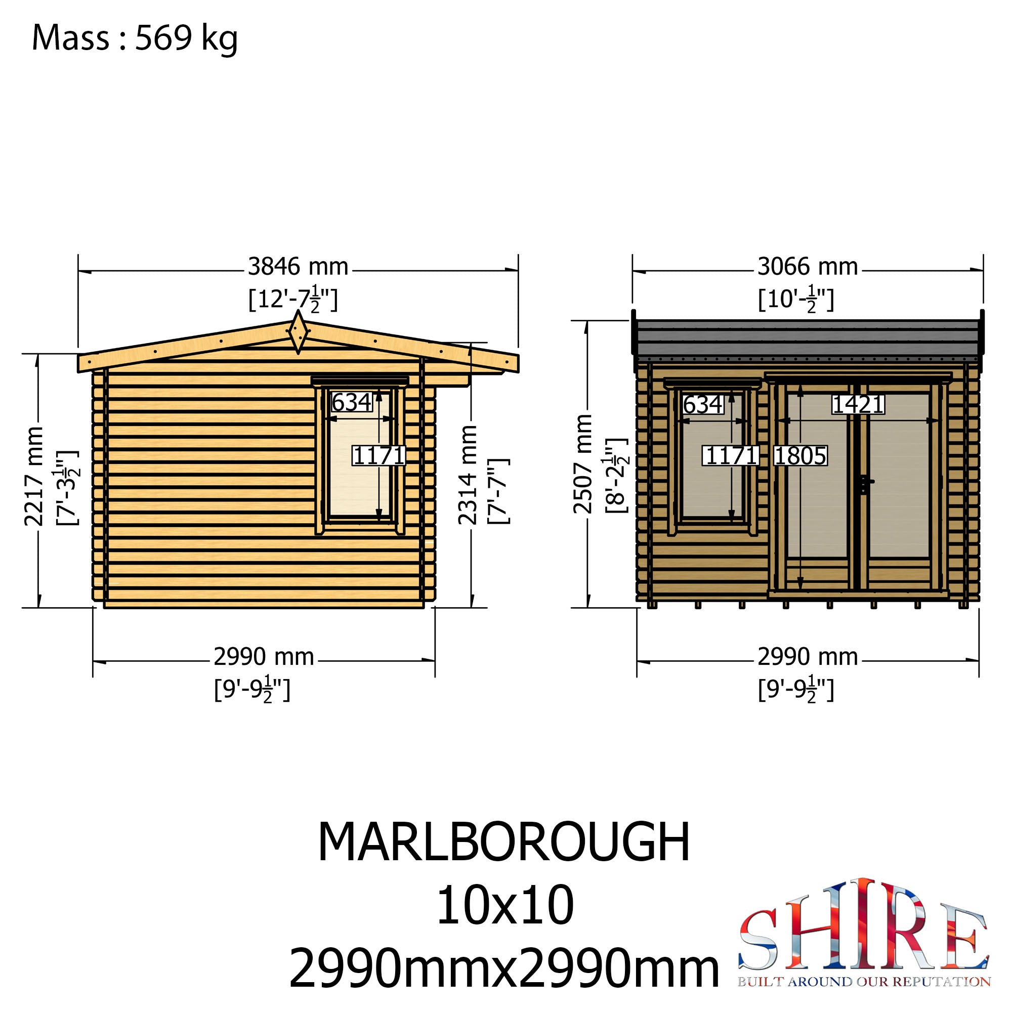 Shire Marlborough 28mm Log Cabin 10x10