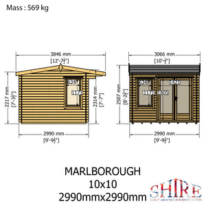 Shire Marlborough 28mm Log Cabin 10x10