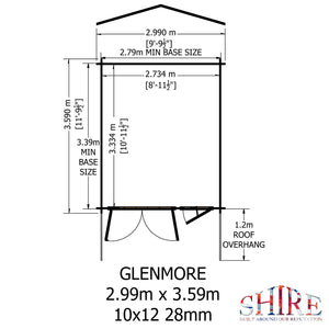 Shire Glenmore 28mm Log Cabin 10Gx12