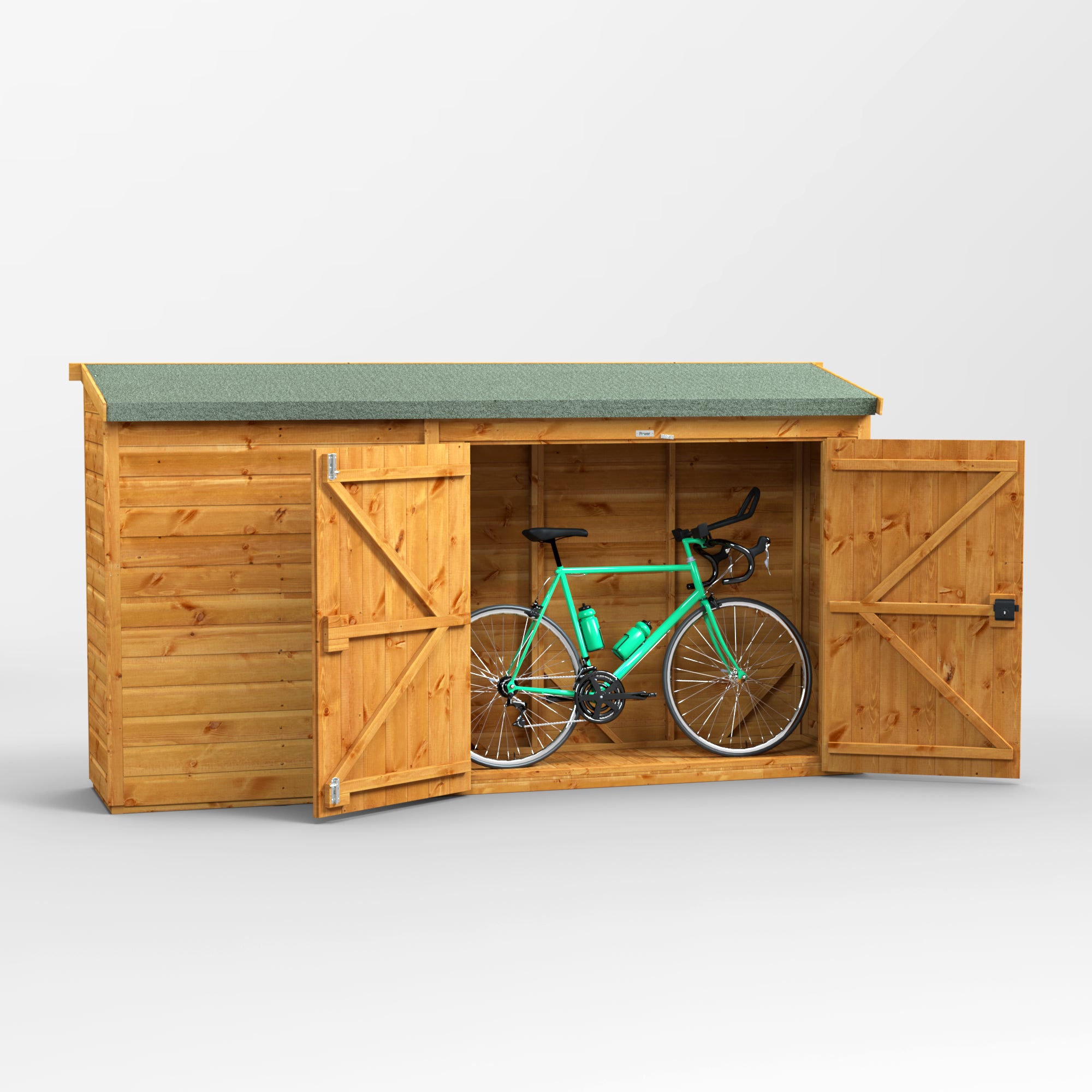 Power Pent Bike Shed 10ft Wide