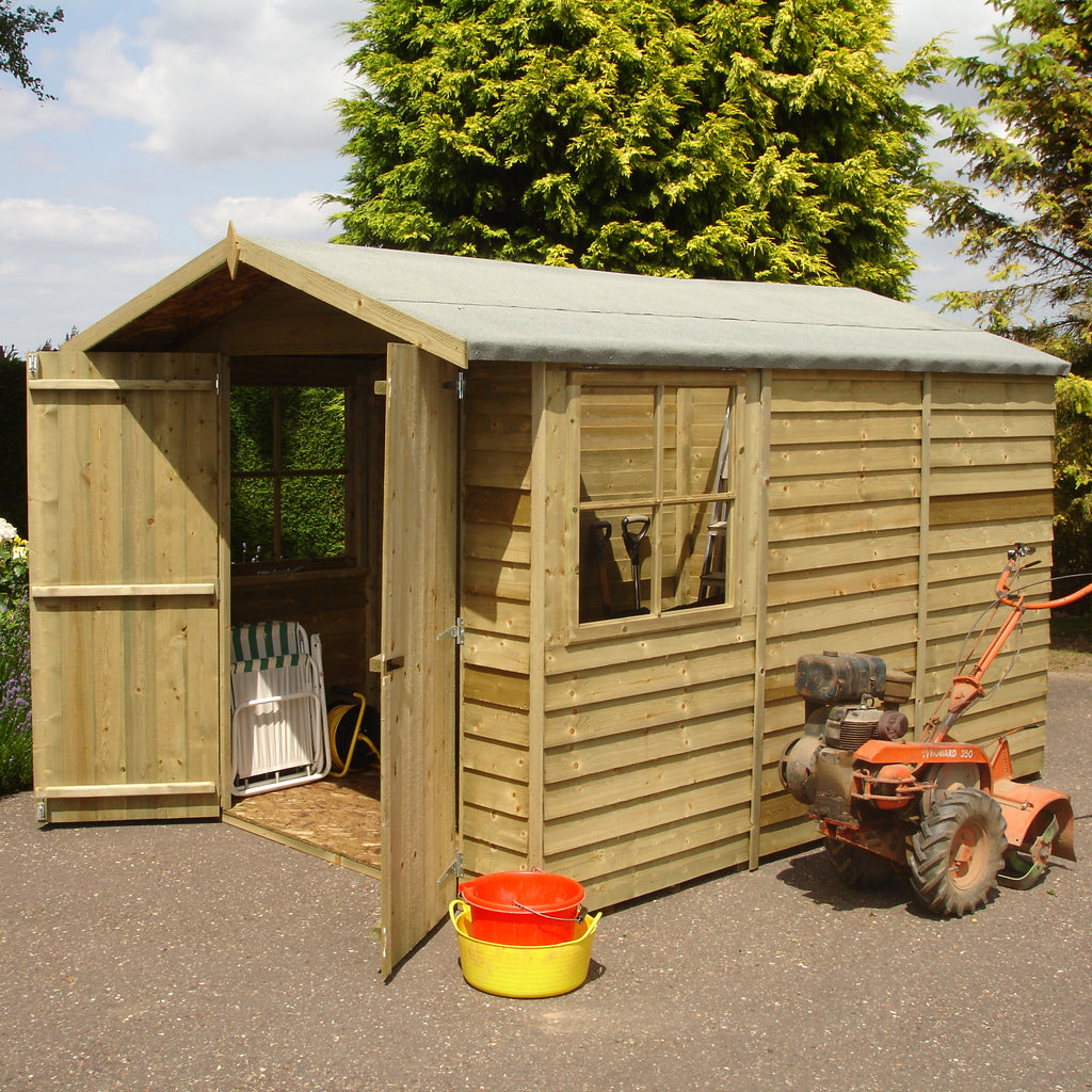 Shire Pressure Treated Overlap Shed Double Door 10x7