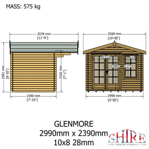 Shire Glenmore 28mm Log Cabin 10Gx8