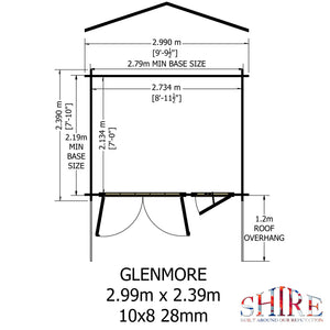 Shire Glenmore 28mm Log Cabin 10Gx8