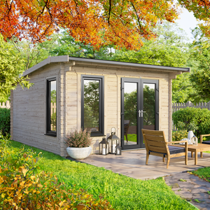 Power 12x12 ft Apex Log Cabin 44mm