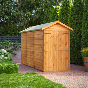 Power Overlap Apex Shed 12x4 ft