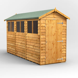 Power Overlap Apex Shed 12x4 ft