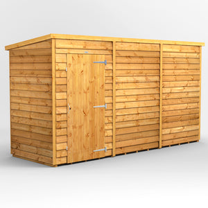 Power Overlap Pent Shed 12x4 ft