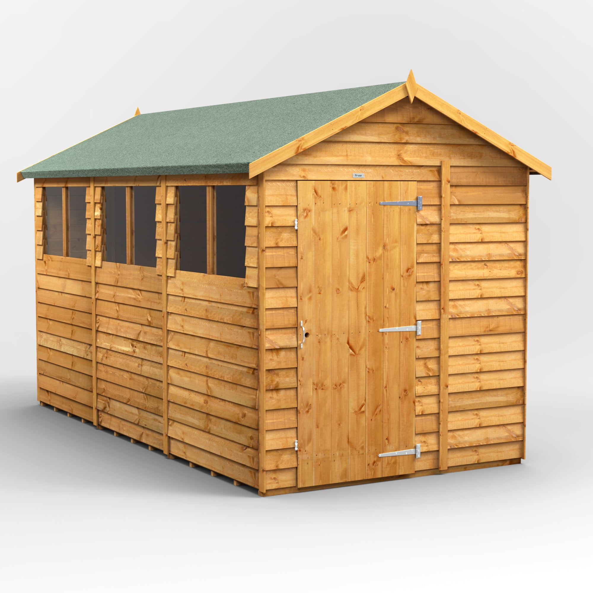 Power Overlap Apex Shed 12x6 ft