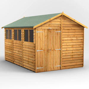 Power Overlap Apex Shed 12x8 ft
