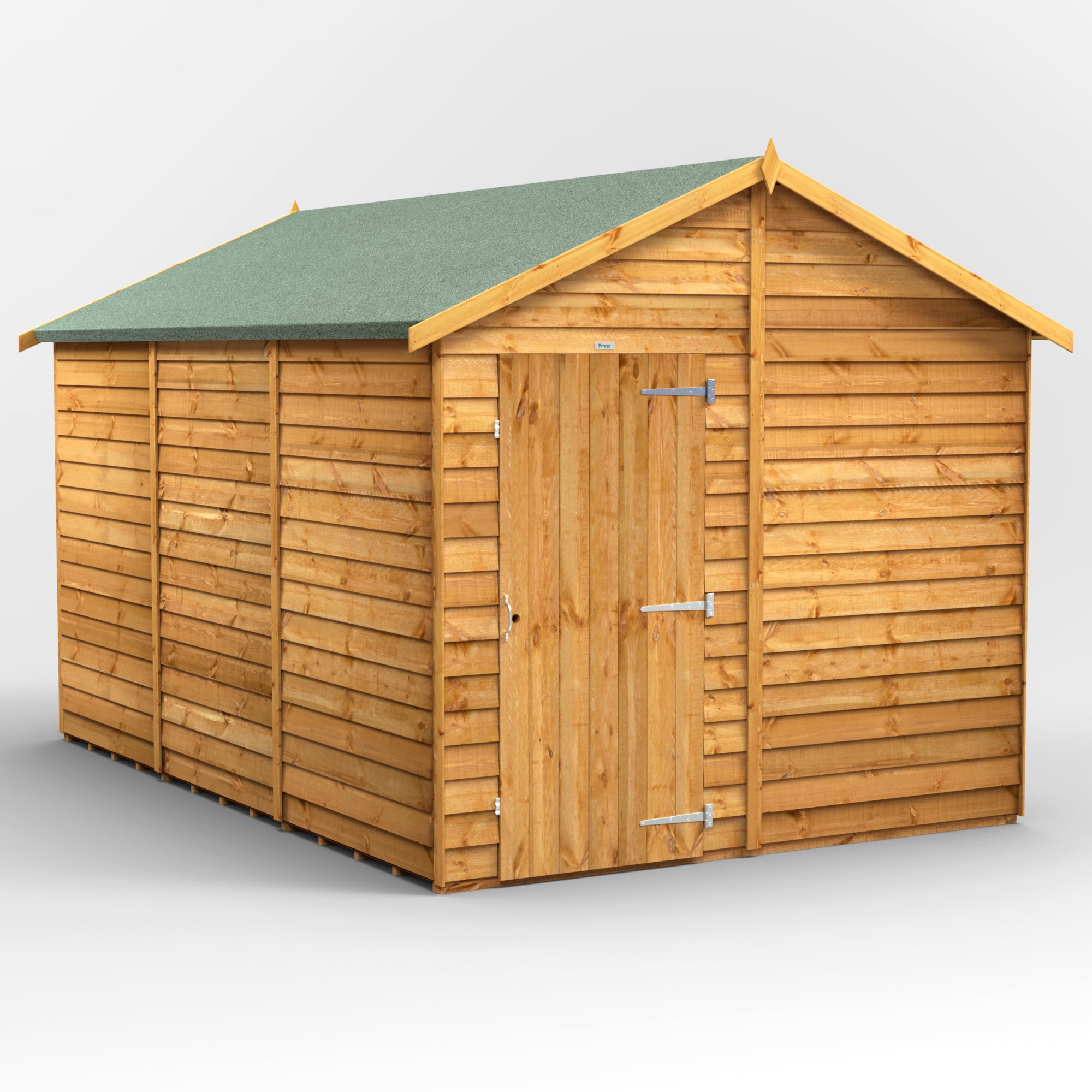 Power Overlap Apex Shed 12x8 ft