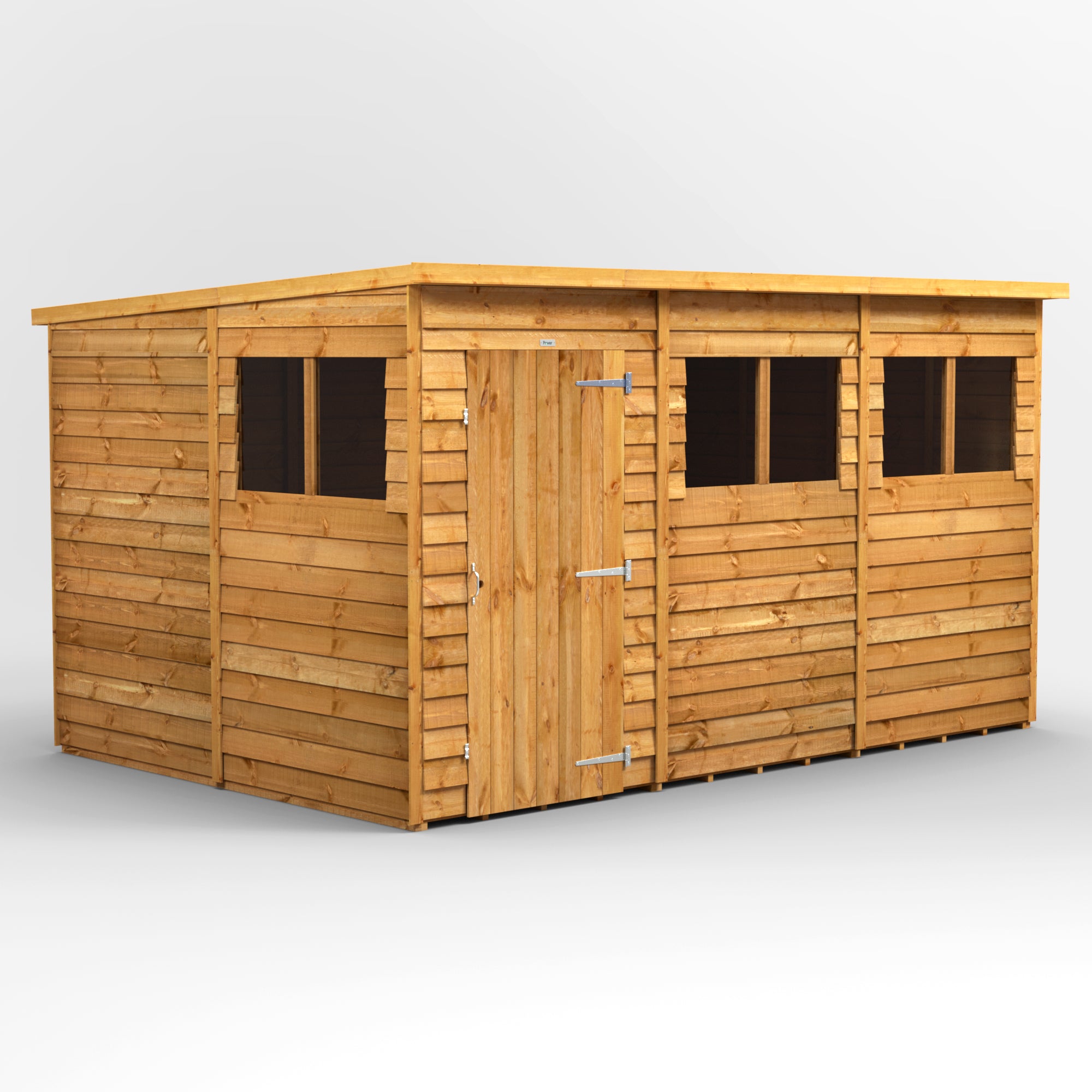 Power Overlap Pent Shed 12x8 ft