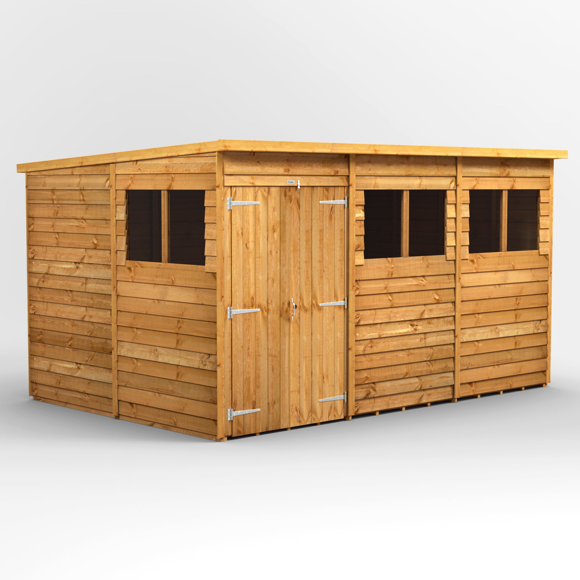 Power Overlap Pent Shed 12x8 ft