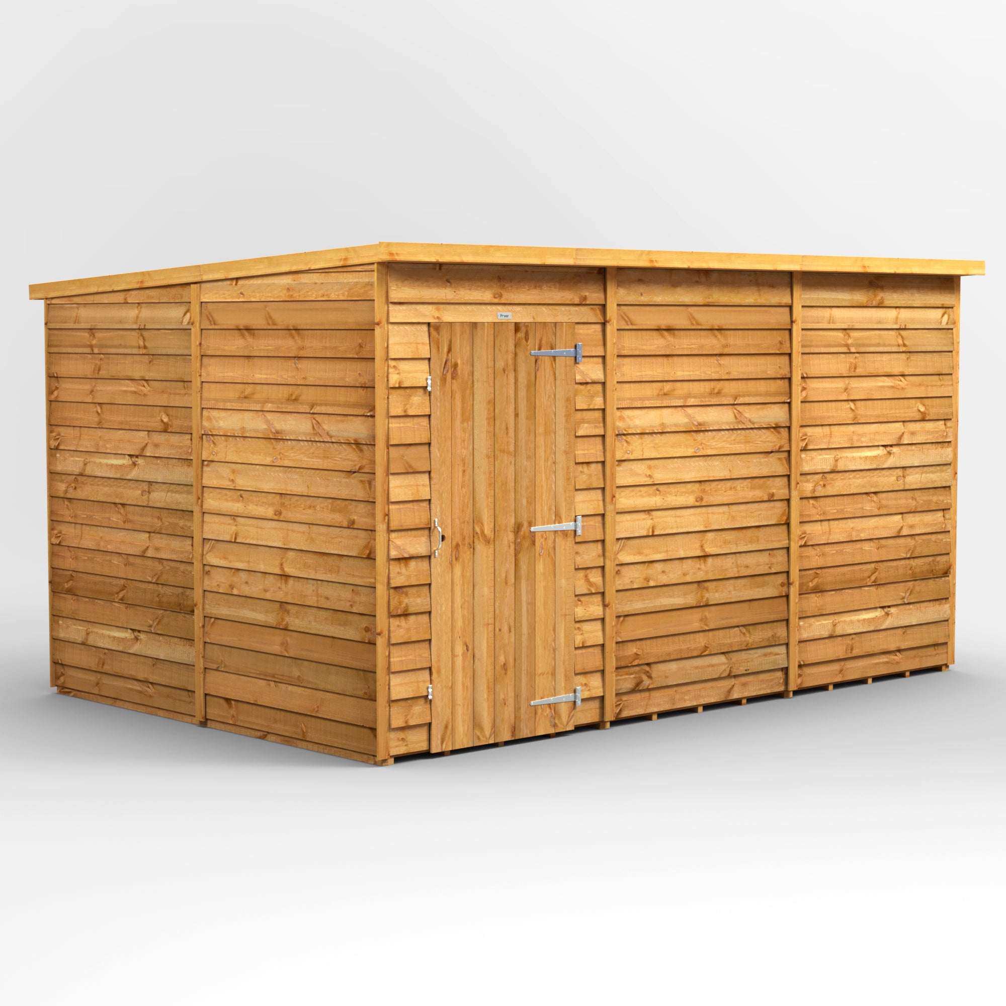 Power Overlap Pent Shed 12x8 ft