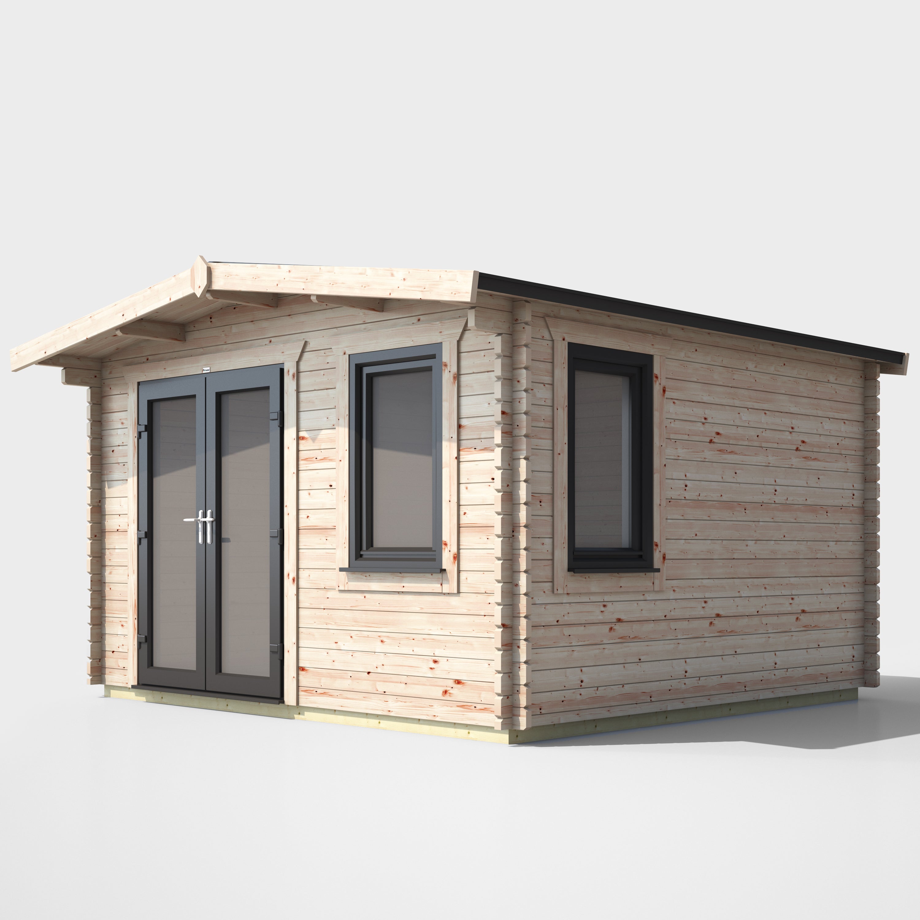 Power 12x12 ft Chalet Log Cabin 44mm